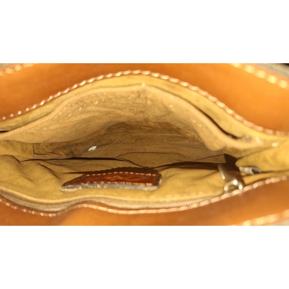 Patricia Nash Venezia Pouch Crossbody - Slim Lattice Cut Out Leather - Picture 9 of 14